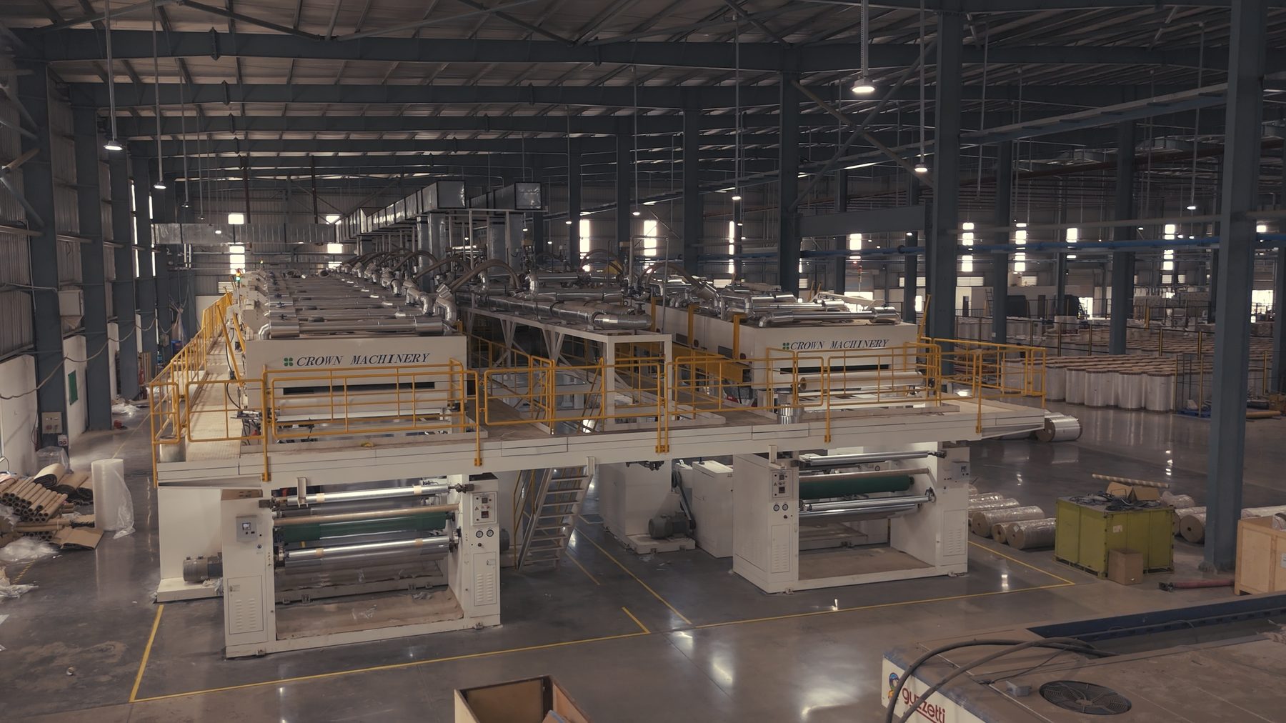 Adhesive web coating line