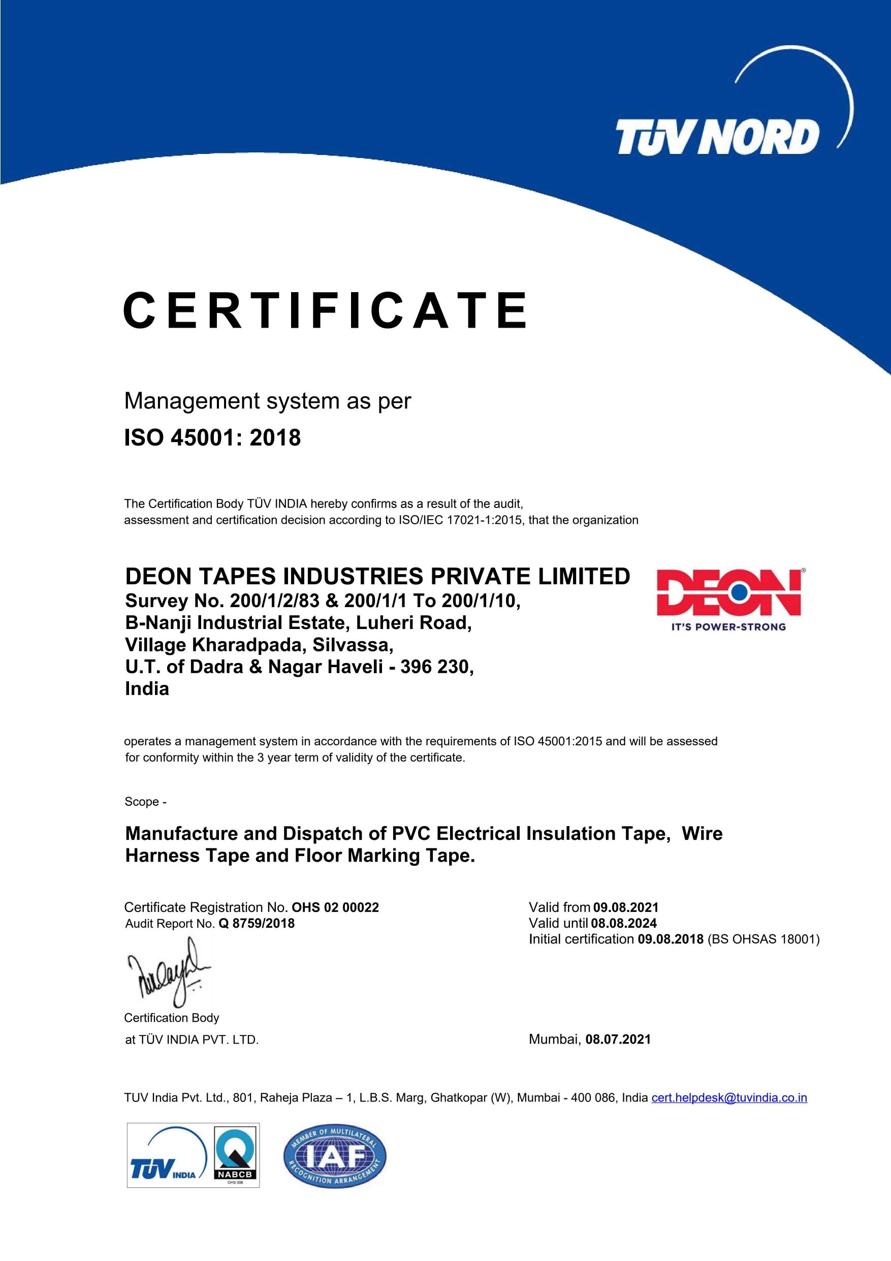 ISO 45001 :2018