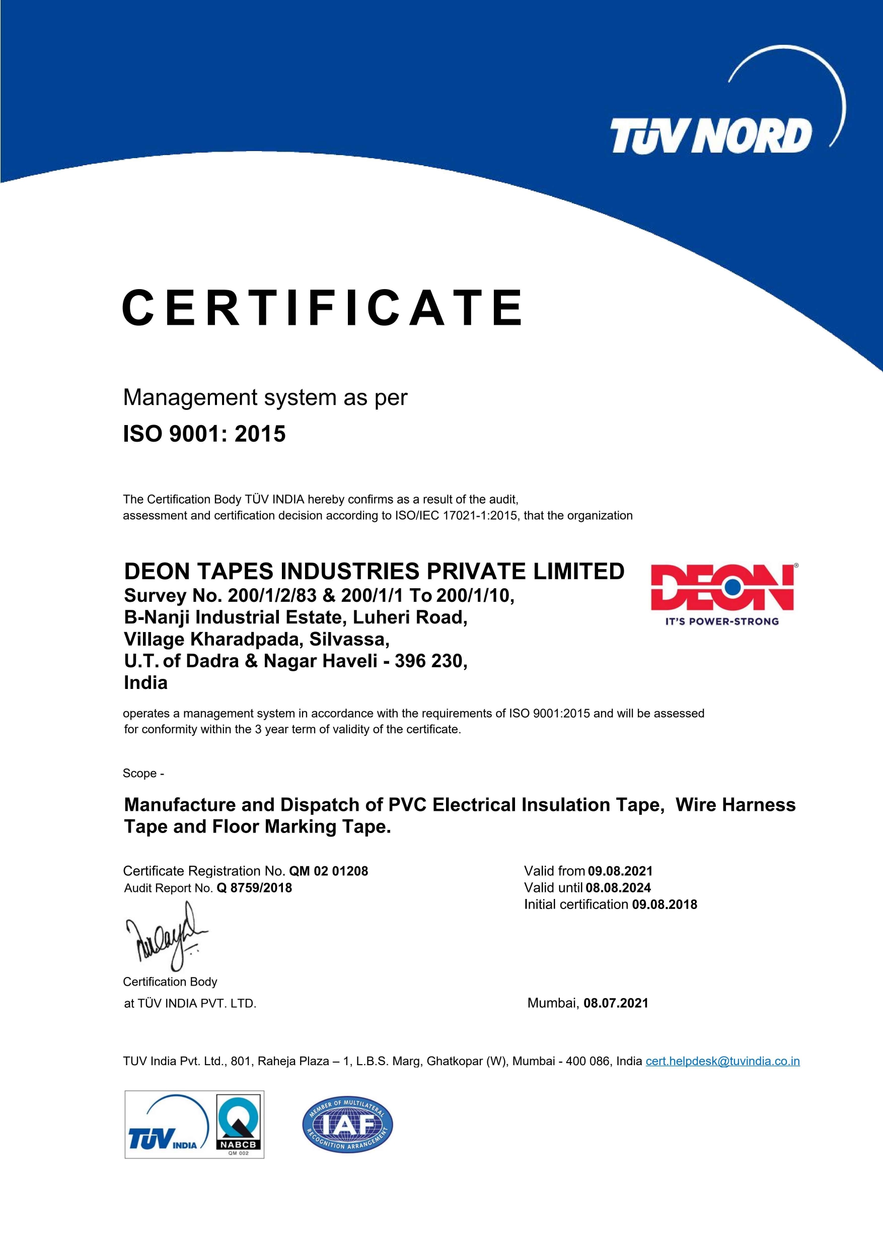 ISO 9001 :2015